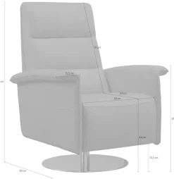 Egoitaliano Sessel »Kelly Designsessel, Clubsessel & Relaxsessel, bequem, zeitlos elegant« drehbar, manuelle Relaxfunktion mit Push-Back-Mechanismus