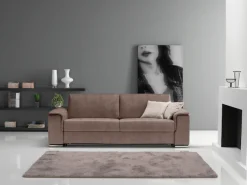 Egoitaliano 2,5-Sitzer »Cecilia, modern & elegant, erstklassiger Sitzkomfort, Breite 234cm« mit verchromten Metallfüßen