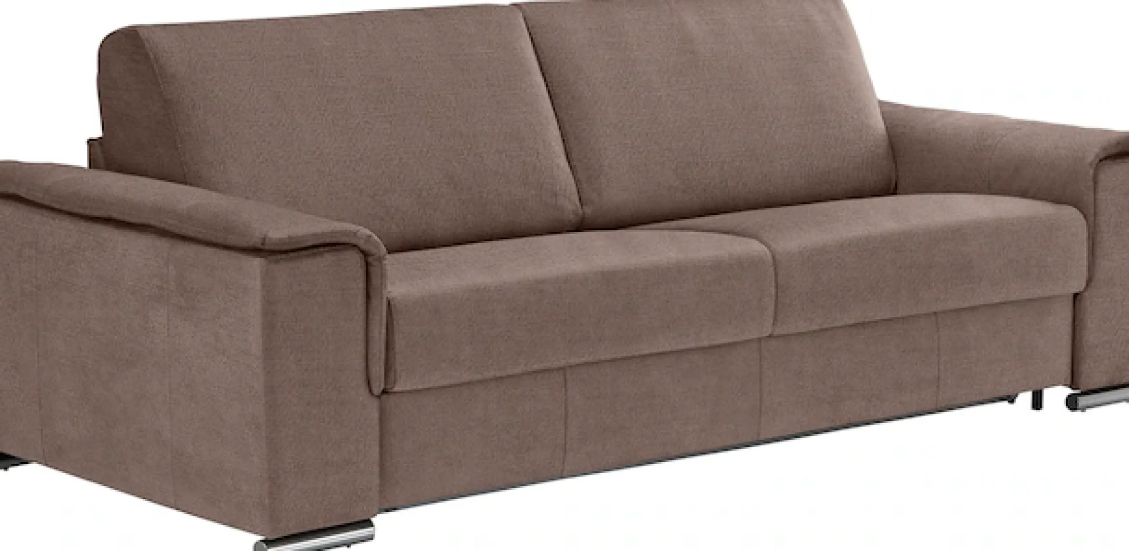 Egoitaliano 2,5-Sitzer »Cecilia, modern & elegant, erstklassiger Sitzkomfort, Breite 234cm« mit verchromten Metallfüßen