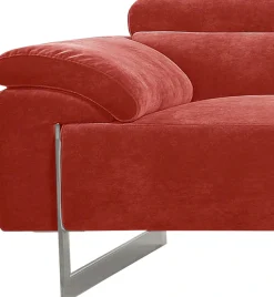 Egoitaliano 2,5-Sitzer »Malika, Designsofa mit hohem Sitzkomfort, edel und bequem« inkl. Kopfteilverstellung und chromfarbenen Metallfüßen