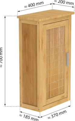 Eisl Hängeschrank »Bambus« Badezimmerschrank schmal für die Wand,