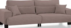 exxpo - sofa fashion Big-Sofa »Big Ayo, Megasofa, toller Sitzkomfort, modern & zeitlos, Cord Bezug« inkl. loser Rücken- und Zierkissen, frei im Raum stellbar, cappuccino