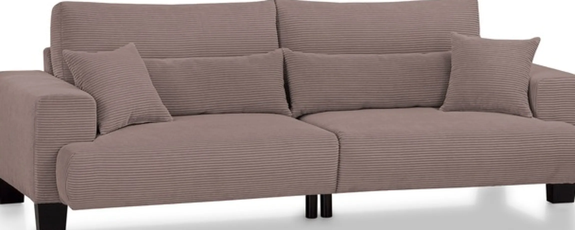 exxpo - sofa fashion Big-Sofa »Big Ayo, Megasofa, toller Sitzkomfort, modern & zeitlos, Cord Bezug« inkl. loser Rücken- und Zierkissen, frei im Raum stellbar, cappuccino