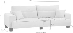 exxpo - sofa fashion Big-Sofa »Big Ayo, Megasofa, toller Sitzkomfort, modern & zeitlos, Cord Bezug« inkl. loser Rücken- und Zierkissen, frei im Raum stellbar, cappuccino