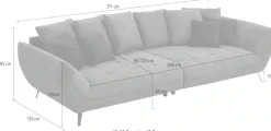 exxpo - sofa fashion Big-Sofa »Triton Mega Sofa ,toller Sitzkomfort, Steppung im Sitz, Breite 311cm« inkl.10-teiliges Kissenset,gemütliches Megasofa,viel Platz zum Relaxen