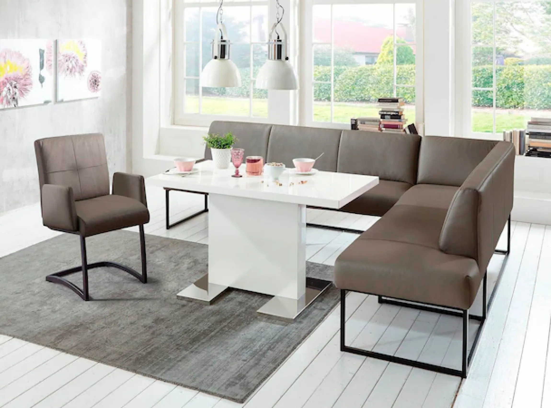exxpo - sofa fashion Eckbank »Affogato, hoher Sitzkomfort, bequem« Frei im Raum stellbar