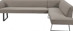 exxpo - sofa fashion Eckbank »Americano« mit Keder und Metallfüßen, Bezug in verschiedenen Qualitäten