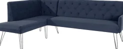 exxpo - sofa fashion Eckbank »Doppio, Chesterfield Optik, komfortabel und bequem, hohe Designfüße« Frei im Raum stellbar