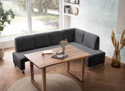 exxpo - sofa fashion Eckbank »Intenso, viele Bezugsstoffe Cord, Struktur243/158 cm (B/T)« hohe Bodenfreiheit, frei im Raum stellbar, hoher Sitzkomfort