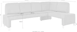 exxpo - sofa fashion Eckbank »Intenso, viele Bezugsstoffe Cord, Struktur243/158 cm (B/T)« hohe Bodenfreiheit, frei im Raum stellbar, hoher Sitzkomfort