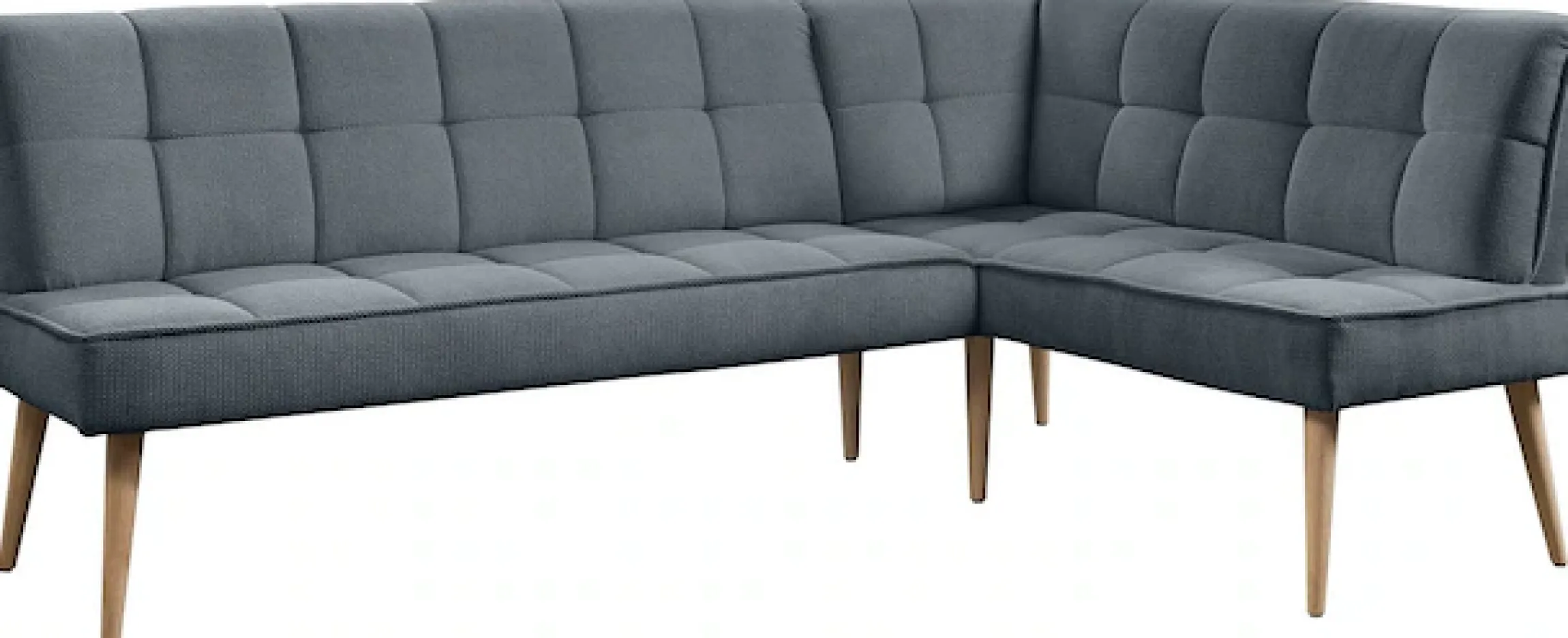 exxpo - sofa fashion Eckbank »Latte« moderne Sitz- und Rückensteppung, bequem und elegant, hoher Holzfuß
