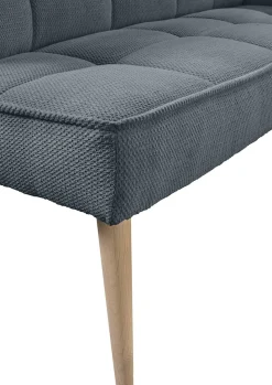 exxpo - sofa fashion Eckbank »Latte« moderne Sitz- und Rückensteppung, bequem und elegant, hoher Holzfuß