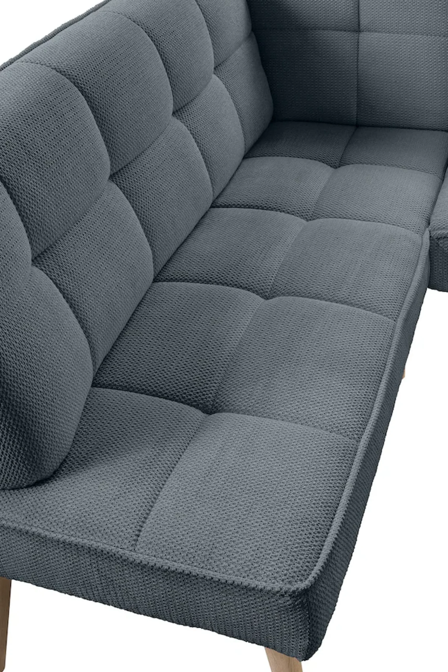 exxpo - sofa fashion Eckbank »Latte« moderne Sitz- und Rückensteppung, bequem und elegant, hoher Holzfuß