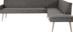 exxpo - sofa fashion Eckbank »Lungo, moderne Kedernaht, bequem und elegant, hoher Holzfuß« hochwertige Detailverarbeitung, frei im Raum stellbar