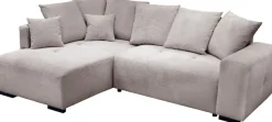 exxpo - sofa fashion Ecksofa »Arpino, elegant & bequem, Ottomane beidseitig montierbar, L-Form« Breite 243cm, komfortable Wellenunterfederung,moderner Cord Bezug