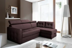 exxpo - sofa fashion Ecksofa »Arles, Federkern, zeitlos, Breite 225cm, L-Form« wahlweise mit Bettfunktion und Bettkasten, inkl. Kopfteilverstellung