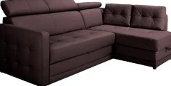 exxpo - sofa fashion Ecksofa »Arles, Federkern, zeitlos, Breite 225cm, L-Form« wahlweise mit Bettfunktion und Bettkasten, inkl. Kopfteilverstellung