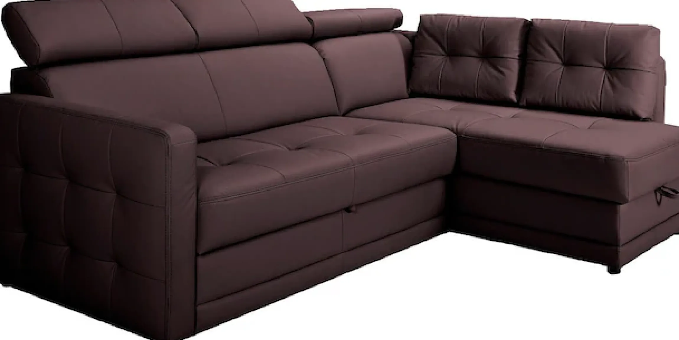 exxpo - sofa fashion Ecksofa »Arles, Federkern, zeitlos, Breite 225cm, L-Form« wahlweise mit Bettfunktion und Bettkasten, inkl. Kopfteilverstellung
