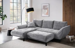 exxpo - sofa fashion Ecksofa »Bellini, Materialmix oder komplett Struktur, Breite 268cm, bequem« bequem und modern, Materialmix, L-Form