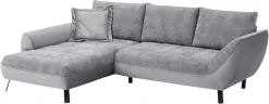 exxpo - sofa fashion Ecksofa »Bellini, Materialmix oder komplett Struktur, Breite 268cm, bequem« bequem und modern, Materialmix, L-Form