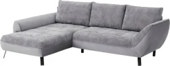 exxpo - sofa fashion Ecksofa »Bellini, Materialmix oder komplett Struktur, Breite 268cm, bequem« bequem und modern, Materialmix, L-Form