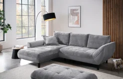 exxpo - sofa fashion Ecksofa »Bellini, Materialmix oder komplett Struktur, Breite 268cm, bequem« bequem und modern, Materialmix, L-Form
