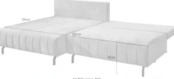 exxpo - sofa fashion Ecksofa »Cambria, B/T: 262/171 cm, hochbeiniges, modernes Design« inkl. Bettfunktion und Bettkasten, 15 cm bodenfrei, L-Form