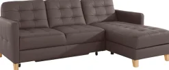 exxpo - sofa fashion Ecksofa »Elio, kompakt, bequem & zeitloses Design, Breite 217cm, L-Form« wahlweise mit Bettfunktion