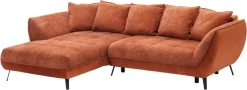 exxpo - sofa fashion Ecksofa »Midway Easy-Lift-Bettfunktion, 15cm bodenfrei, bequem, Breite 282cm« inkl. Bettfunktion und praktischem Bettkasten, L-Form