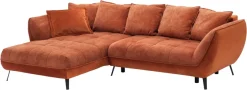 exxpo - sofa fashion Ecksofa »Midway Easy-Lift-Bettfunktion, 15cm bodenfrei, bequem, Breite 282cm« inkl. Bettfunktion und praktischem Bettkasten, L-Form