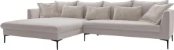 exxpo - sofa fashion Ecksofa »Piazza, elegant und edel, Designsofa mit tollem Sitzkomfort,« Longchair Ecke in hochwertiger Verarbeitung, Stellmaße 321x187 cm