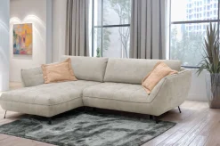 exxpo - sofa fashion Ecksofa »Samoa, bequem&modern, mit Easy-Lift-Bettfunktion, Breite 282cm, L-Form« Polsterecke inkl. Bettfunktion & Bettkasten. Komfortsitzhöhe 47cm