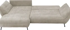 exxpo - sofa fashion Ecksofa »Samoa, bequem&modern, mit Easy-Lift-Bettfunktion, Breite 282cm, L-Form« Polsterecke inkl. Bettfunktion & Bettkasten. Komfortsitzhöhe 47cm