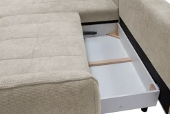exxpo - sofa fashion Ecksofa »Samoa, bequem&modern, mit Easy-Lift-Bettfunktion, Breite 282cm, L-Form« Polsterecke inkl. Bettfunktion & Bettkasten. Komfortsitzhöhe 47cm