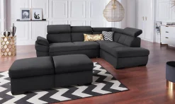 exxpo - sofa fashion Ecksofa »Salerno, klassisch modernes Funktionssofa, hoher Sitzkomfort, L-Form« inkl. Kopf- und Armteilverstellung, wahlweise mit Bettfunktion