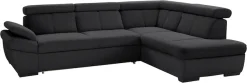 exxpo - sofa fashion Ecksofa »Salerno, klassisch modernes Funktionssofa, hoher Sitzkomfort, L-Form« inkl. Kopf- und Armteilverstellung, wahlweise mit Bettfunktion