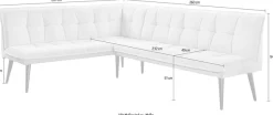 exxpo - sofa fashion Essbank »Mocca Essbank, Sitzbank« hoher Sitzkomfort, bequem und elegant, hochwertige Detailverarbeitung