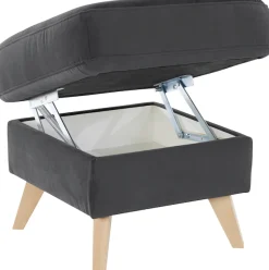 exxpo - sofa fashion Hocker »Nappa mit praktischem Staufach unter der Sitzfläche«