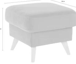 exxpo - sofa fashion Hocker »Nappa mit praktischem Staufach unter der Sitzfläche«