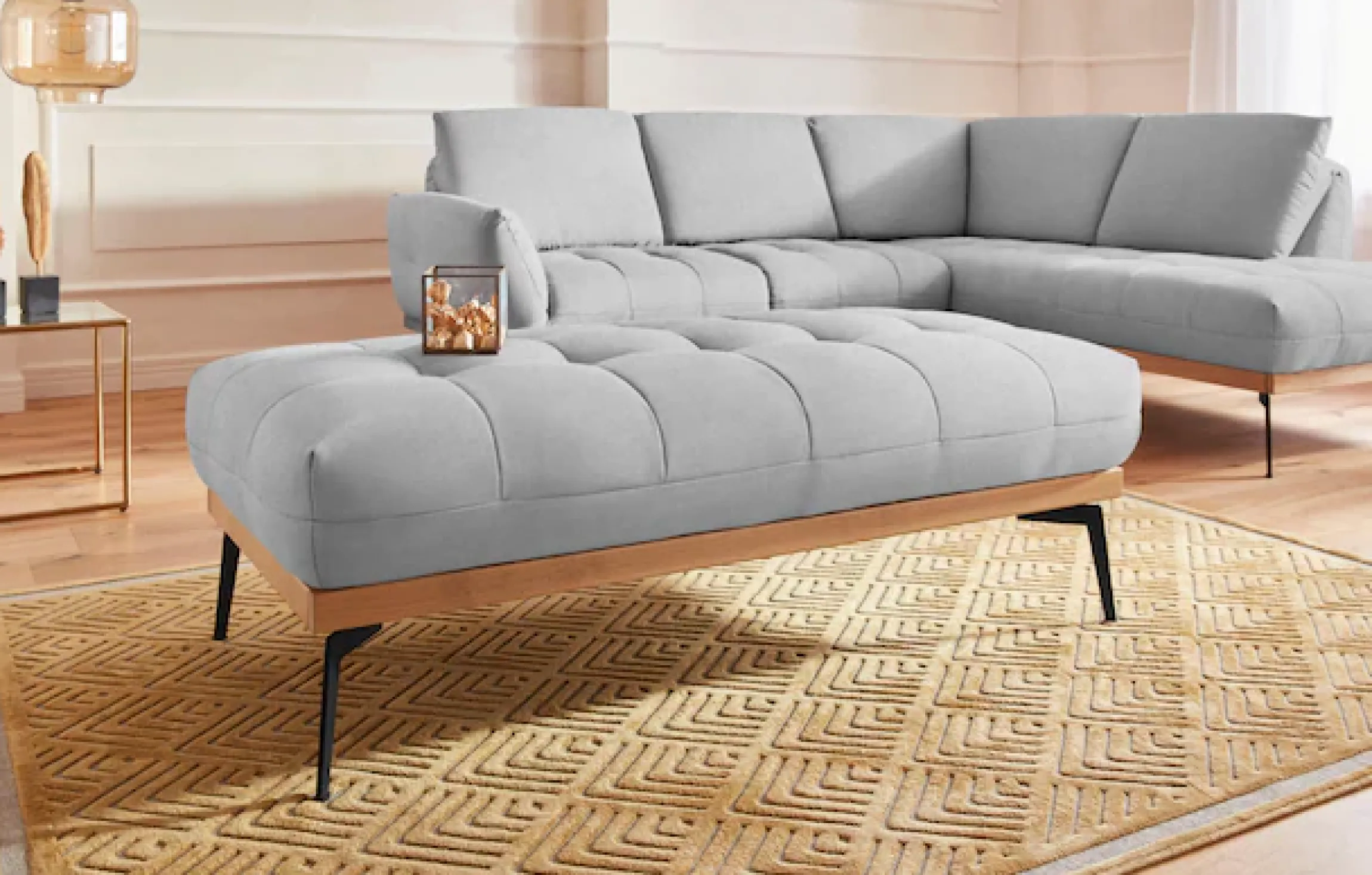 exxpo - sofa fashion Hocker »Palic, moderner Polsterhocker mit tollen Verarbeitungsdetails«