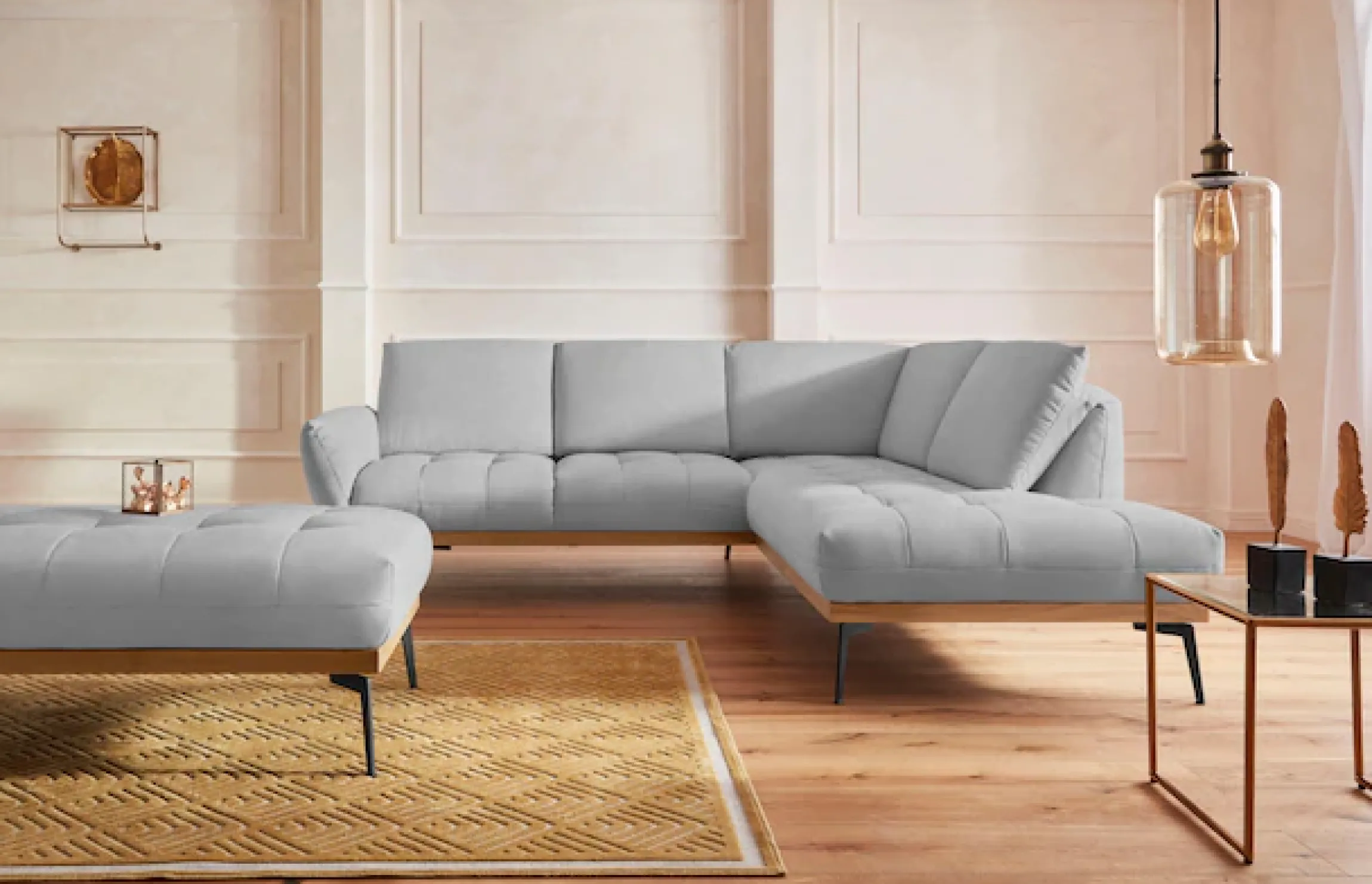 exxpo - sofa fashion Hocker »Palic, moderner Polsterhocker mit tollen Verarbeitungsdetails«