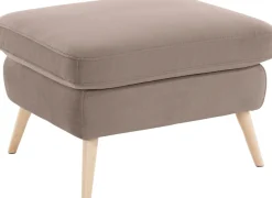 exxpo - sofa fashion Hocker »Scandi bequem und elegant mit hohem Holzfuß« bequem und elegant mit hohem Holzfuß