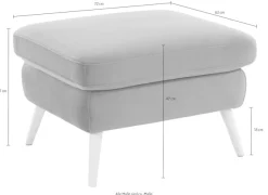 exxpo - sofa fashion Hocker »Scandi bequem und elegant mit hohem Holzfuß« bequem und elegant mit hohem Holzfuß