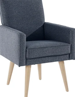 exxpo - sofa fashion Sessel »Lungo, Loungesessel mit moderner Kedernaht, bequem und elegant« Breite 64 cm, hoher Holzfuß