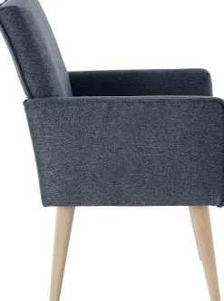 exxpo - sofa fashion Sessel »Lungo, Loungesessel mit moderner Kedernaht, bequem und elegant« Breite 64 cm, hoher Holzfuß