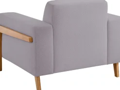 exxpo - sofa fashion Sessel »Starr, Loungesessel, Scandic Design mit Sichtholz am Armteil« im Scandinavian Design, mit Massive Holzfüße, frei im Raum stellbar