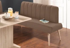 exxpo - sofa fashion Sitzbank »Costa, moderne Rückensteppung, bequem und elegant, hoher Holzfuß« hochwertige Detailverarbeitung, Frei im Raum stellbar