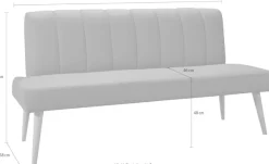 exxpo - sofa fashion Sitzbank »Costa, moderne Rückensteppung, bequem und elegant, hoher Holzfuß« hochwertige Detailverarbeitung, Frei im Raum stellbar