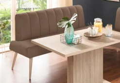 exxpo - sofa fashion Sitzbank »Costa, moderne Rückensteppung, bequem und elegant, hoher Holzfuß« hochwertige Detailverarbeitung, Frei im Raum stellbar