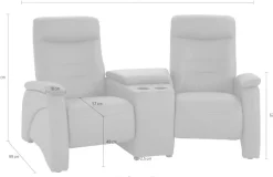 exxpo - sofa fashion 2,5-Sitzer »Ascoli, Kinosofa mit hohem Sitzkomfort, bequeme Armlehnen« inkl. Relaxfunktion, mit Ablage und Staufach, hohe Rückenlehne